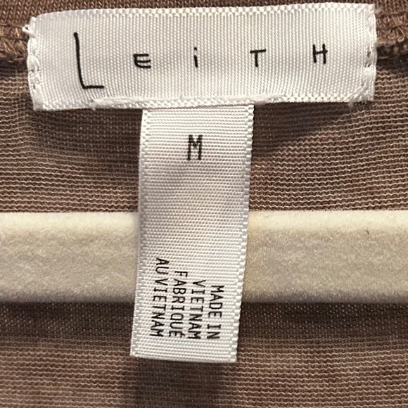 Leith Women's Sleeveless Dress Ruched Knee Length Tank Dress Light Brown Size Me - Picture 3 of 5